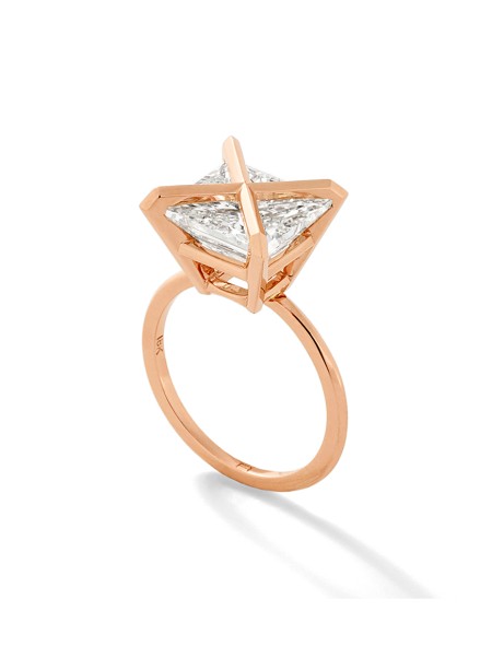 Diamond Ring In 18Kt Rose Gold The Raymond Ring