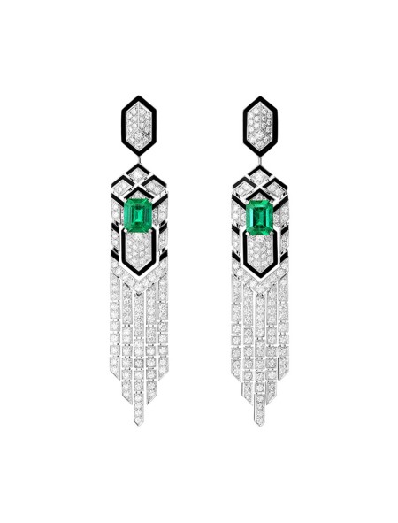 Geometric Fancy Diamond Hoop Earrings